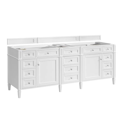 James Martin Vanities 84'' Double Vanity in Bright White 655-V84-BW